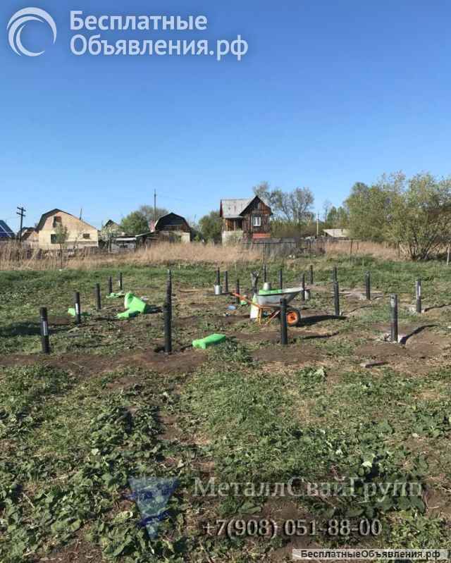 Винтовые сваи 89 мм для фундамента бани и пристройки