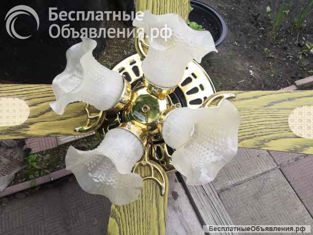 Люстра бу с вентилятором для дачи.сада