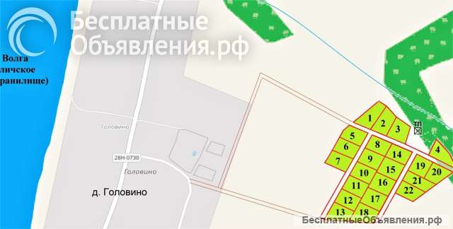 22 земельных участка под поселок на Волге