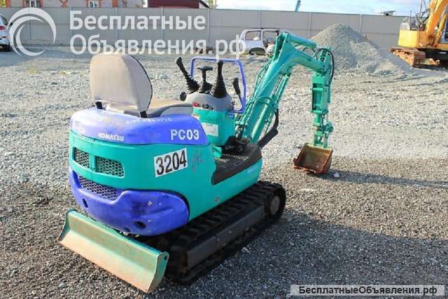 Мини-экскаватор KOMATSU PC-03 с гидромолотом