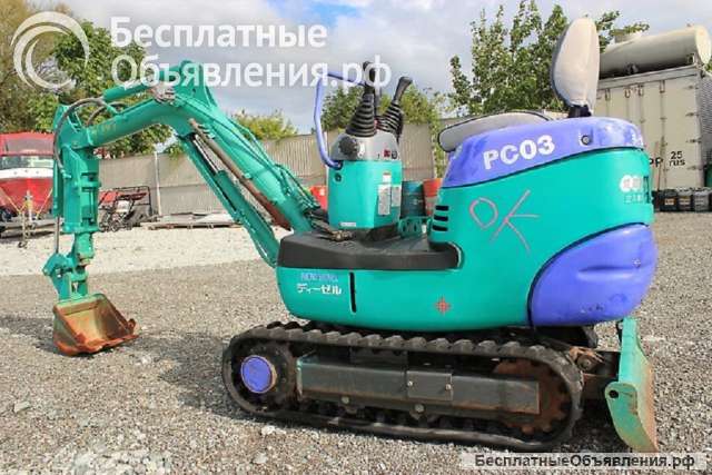 Мини-экскаватор KOMATSU PC-03 с гидромолотом
