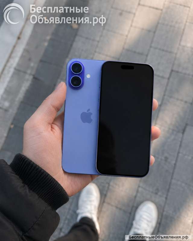 IPhone 16 128 ГБ Синий (SIM+eSIM) Новый