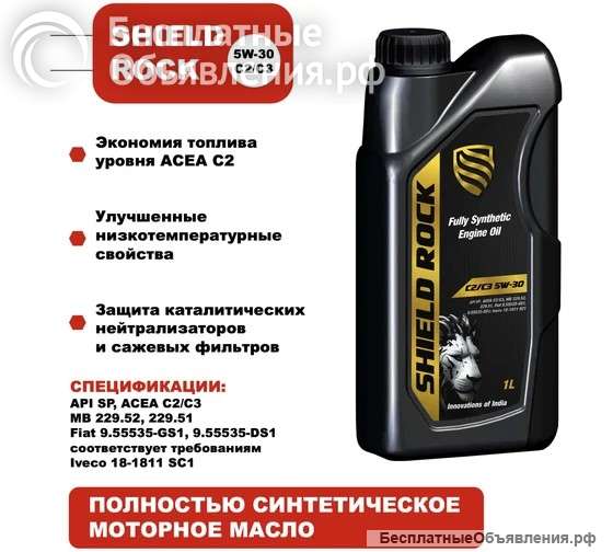 Моторное масло Shield Lubricants SHIELD ROCK C2/C3 5W-30 1 л
