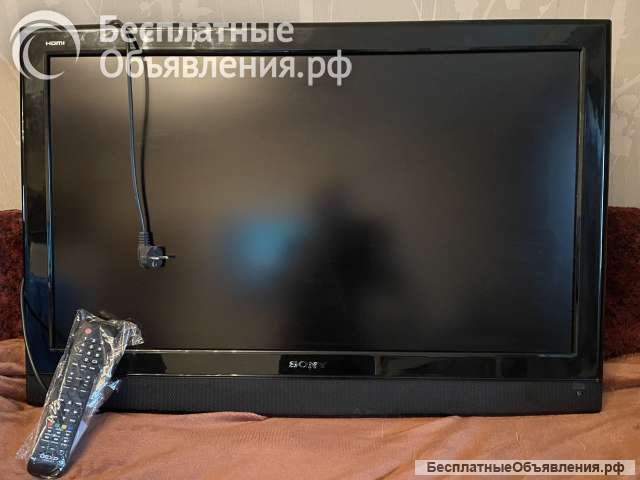 Телевизор LCD "Сони"93 см. диагональю, б/у.c подставкой и пультом Д/у.