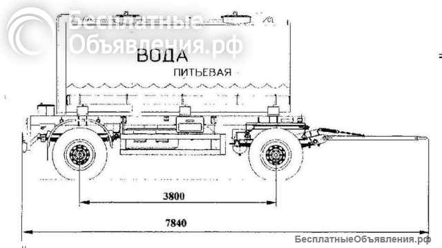 Прицеп-водовоз НЕФАЗ 8602-0000010-04 ПЦПТ-8