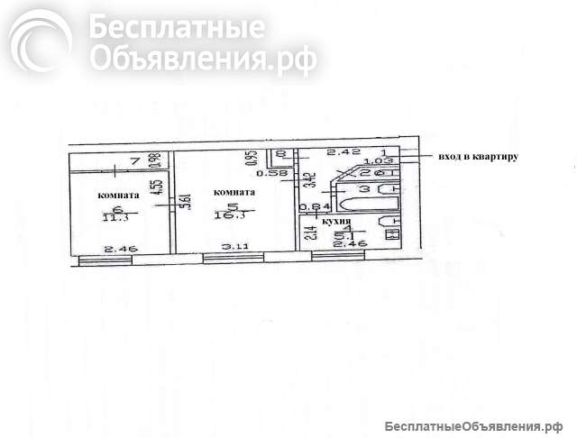 2хк.кв. 43 кв.м. Новый Петергоф