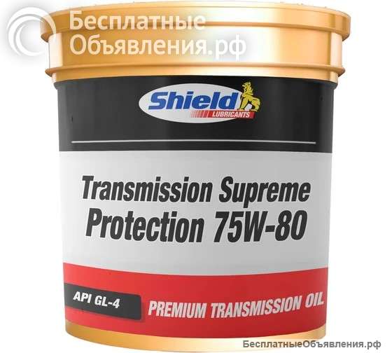 Трансмиссионное масло для МКПП SHIELD TRANSMISSION SUPREME PROTECTION 75W-80, 20л