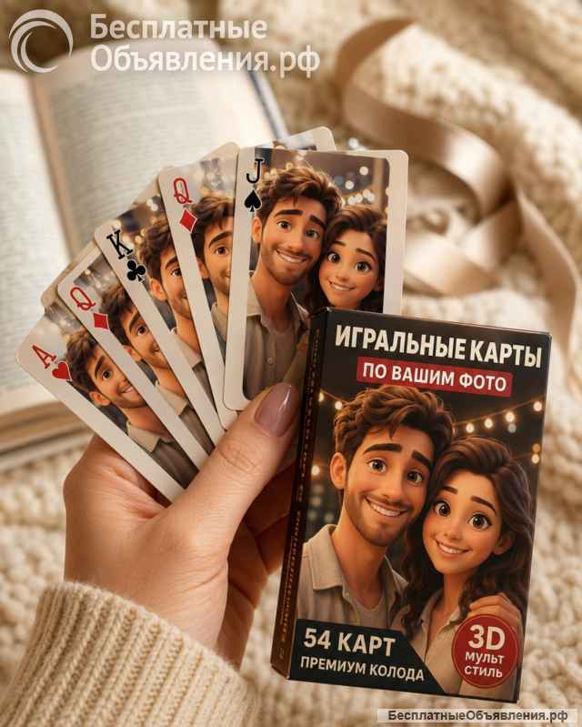 Игральные карты по фото 36 или 54 карты