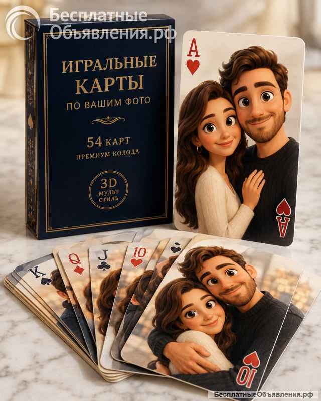 Игральные карты по фото 36 или 54 карты
