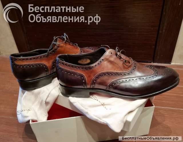 Santoni Оксфорды 47 размер Новые Оригинал