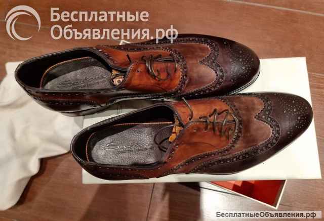 Santoni Оксфорды 47 размер Новые Оригинал