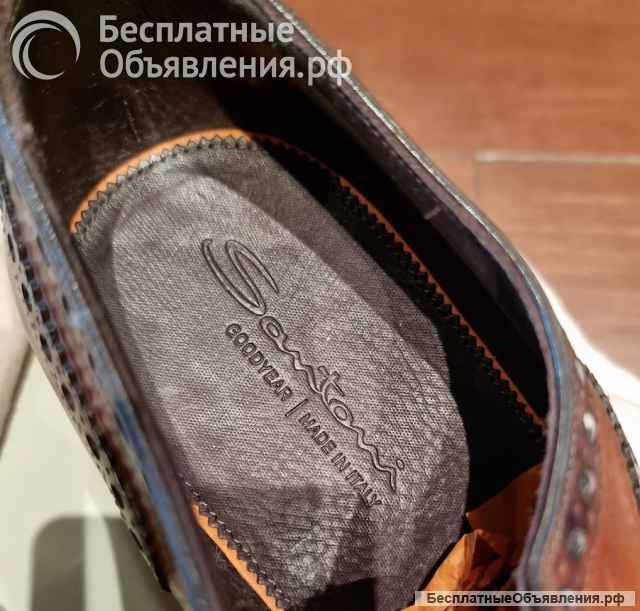 Santoni Оксфорды 47 размер Новые Оригинал