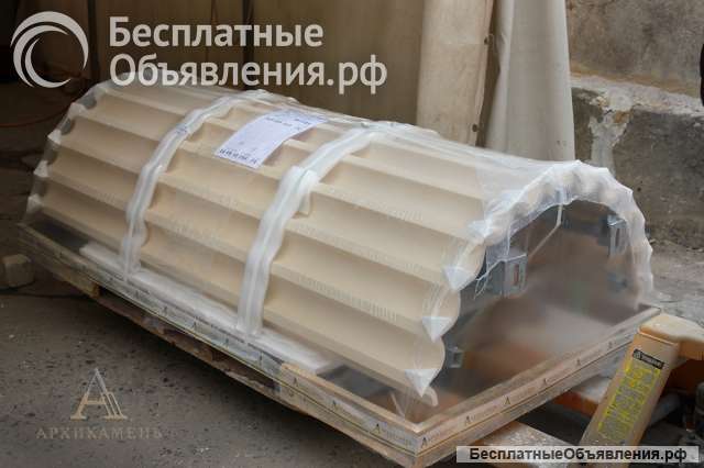 Фасадные элементы здания из АРХИКАМНЯ, производство