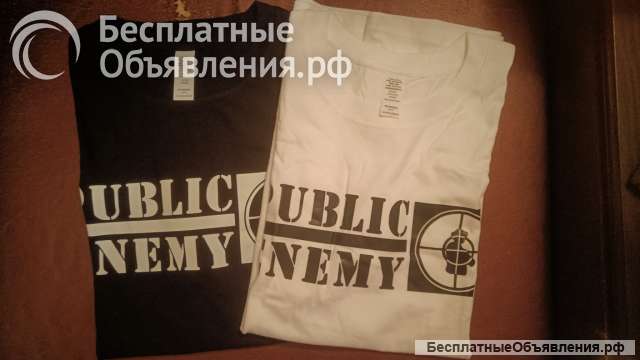 Футболки Public Enemy чёрная/белая (М)