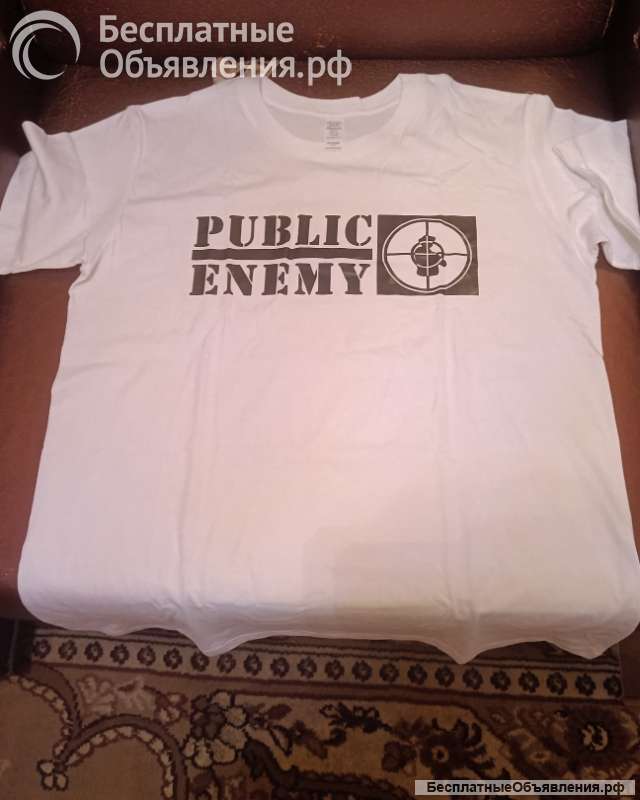Футболки Public Enemy чёрная/белая (М)