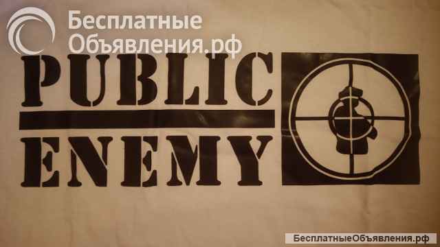 Футболки Public Enemy чёрная/белая (М)