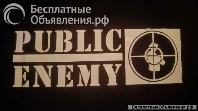 Футболки Public Enemy чёрная/белая (М)