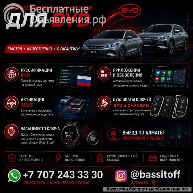 BYD профессиональные услуги в Алматы