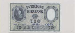 Швеция, 10 крон, 1958 г., Unc.