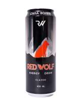 Энергетик безалкогольный газированный Red Wolf 0,45 л ж/б ОПТ