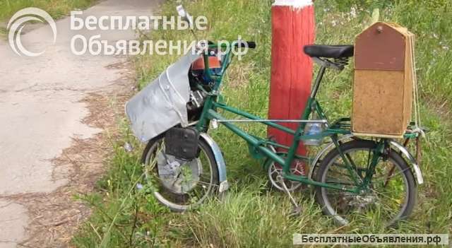 Моторный велосипед из бензокосы