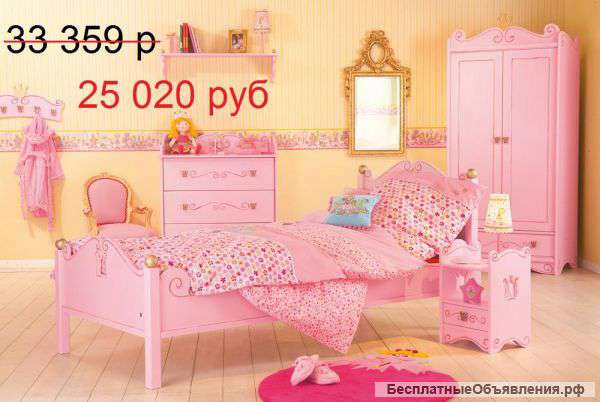 Детская мебель Prinzessin в розовом цвете