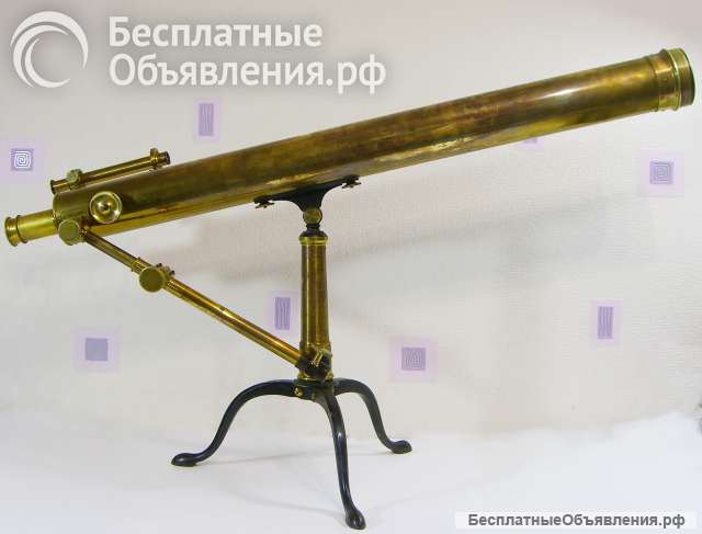 Редкий антикварный бронзовый телескоп A.Bardou. Продажа антиквариата