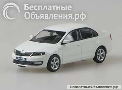 Масштабная модель skoda rapid белая