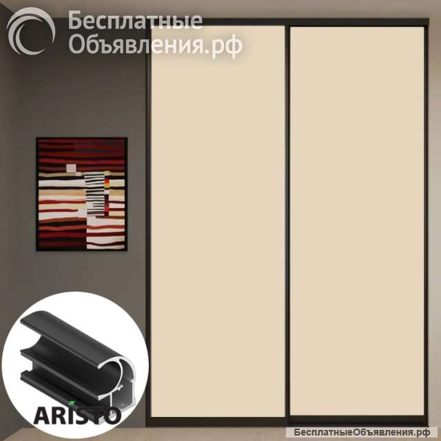 Дверь-купе ARISTO С, ЛДСП EGGER, профиль черный велюр (несколько цветов)