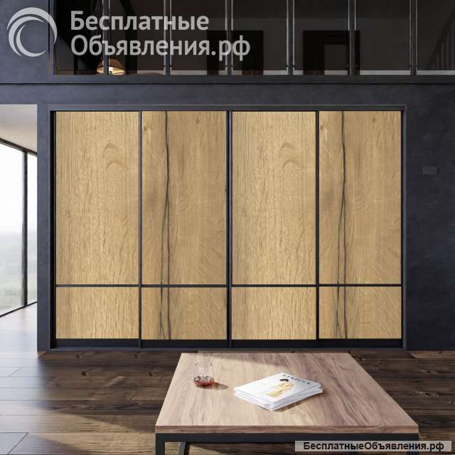 Дверь-купе ARISTO С, ЛДСП EGGER, профиль черный матовый 3