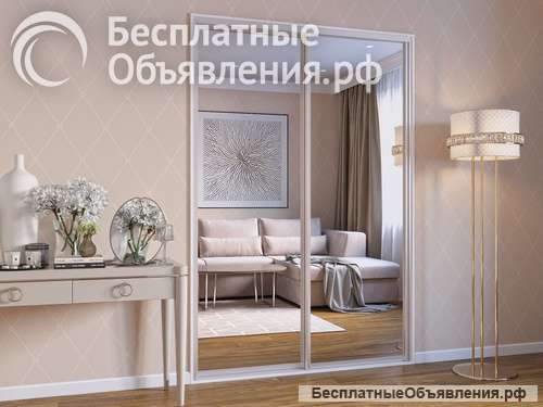 Дверь-купе NAIDY С crimp, зеркало, профиль дуб дымчатый