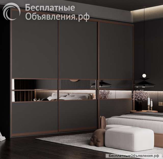 Дверь-купе NAIDY С, МДФ EVOGLOSS, профиль яблоня