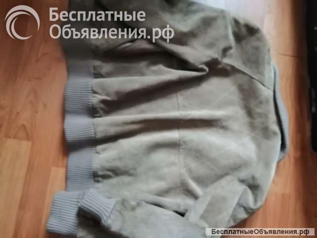 Замшевая куртка с подкладом унисекс