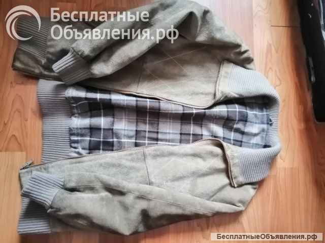 Замшевая куртка с подкладом унисекс