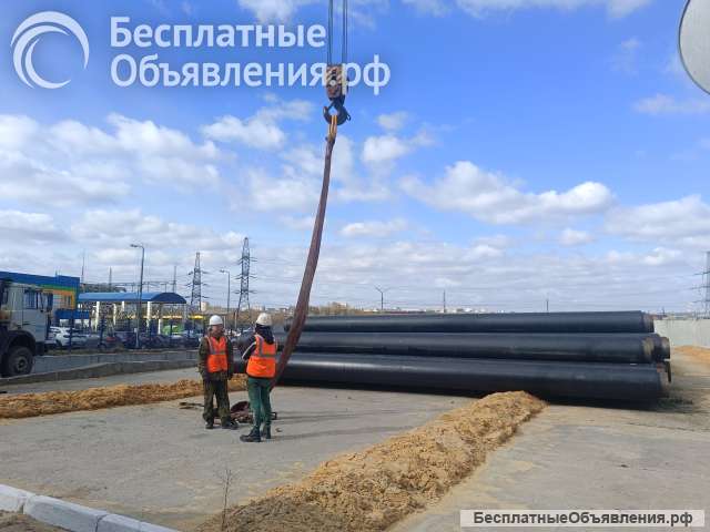 Стропальщик совместно с автокраном и автомобилями