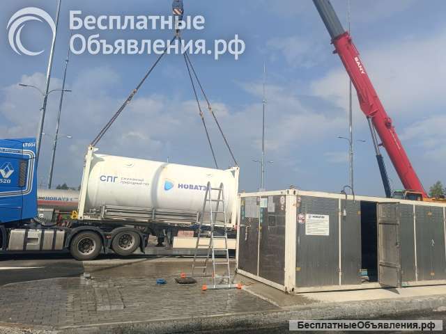 Стропальщик совместно с автокраном и автомобилями