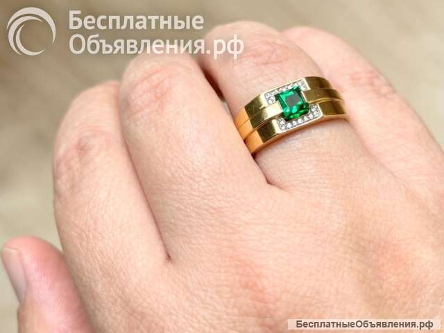 Золотой перстень с якутскими бриллиантами