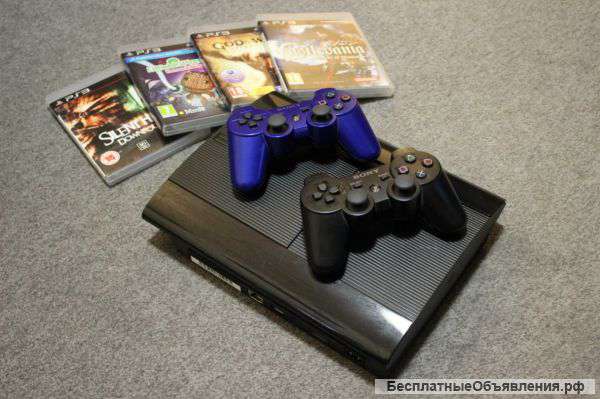 PlayStation 3 Super Slim 500Gb + 6 игр