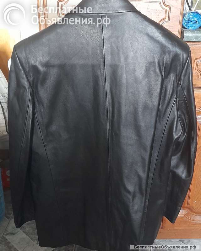 Кожаный пиджак мужской 2XL