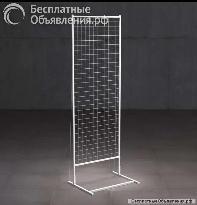 Стенд торговый сетчатый, односторонний. Белый