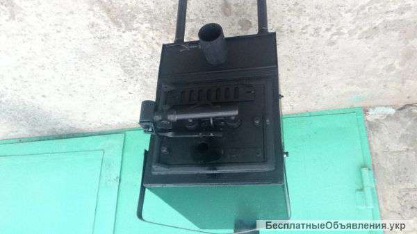 Буржуйка на газу и на дровах