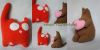 Красный кот и коричневый кот (с сердечком)