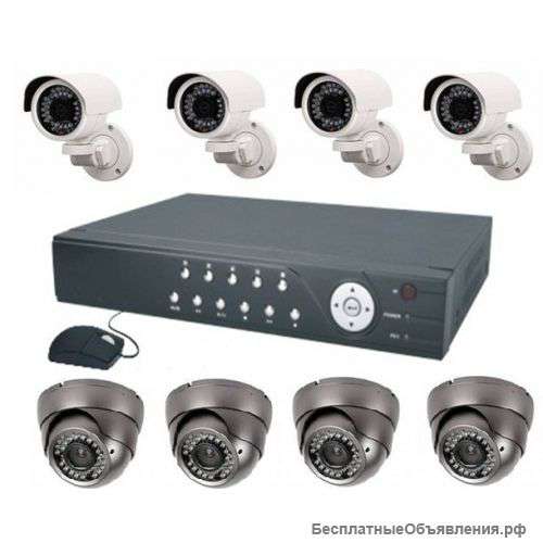Комплект видеонаблюдения для помещения на 4 камеры