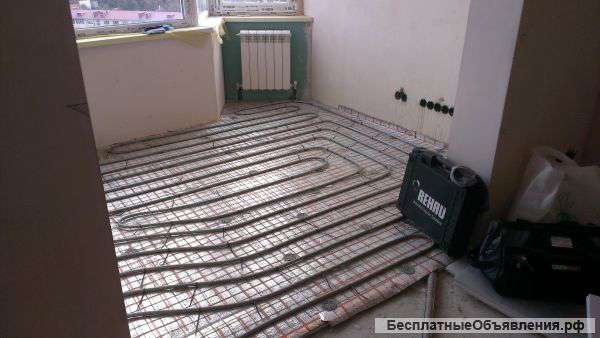 Качественный монтаж отопления,трубы рехау