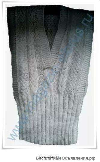 Вязанные безрукавки и жилеты
