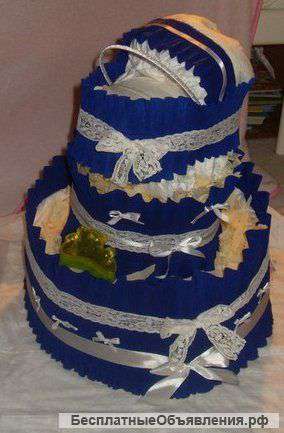 Торт из памперсов- с коляской