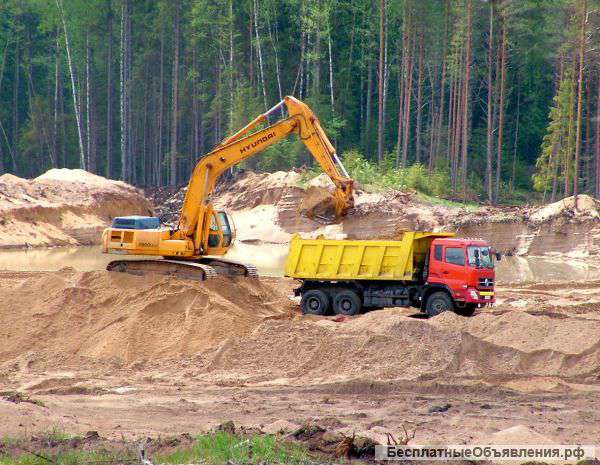 Песок,щебень,ПГС с карьера без посредников
