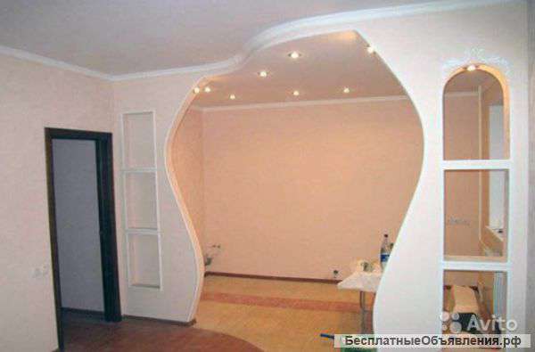 Работы с гипсокартоном любой сложности