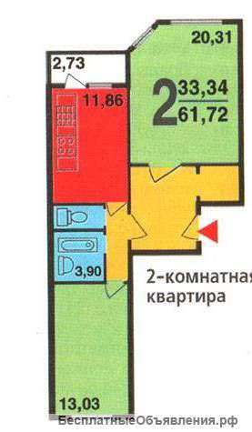 2 к.кв., г. Чехов, микрорайон «Губернский», ул.Уездная.
