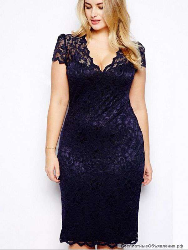 Платье с кружевом для полных №8